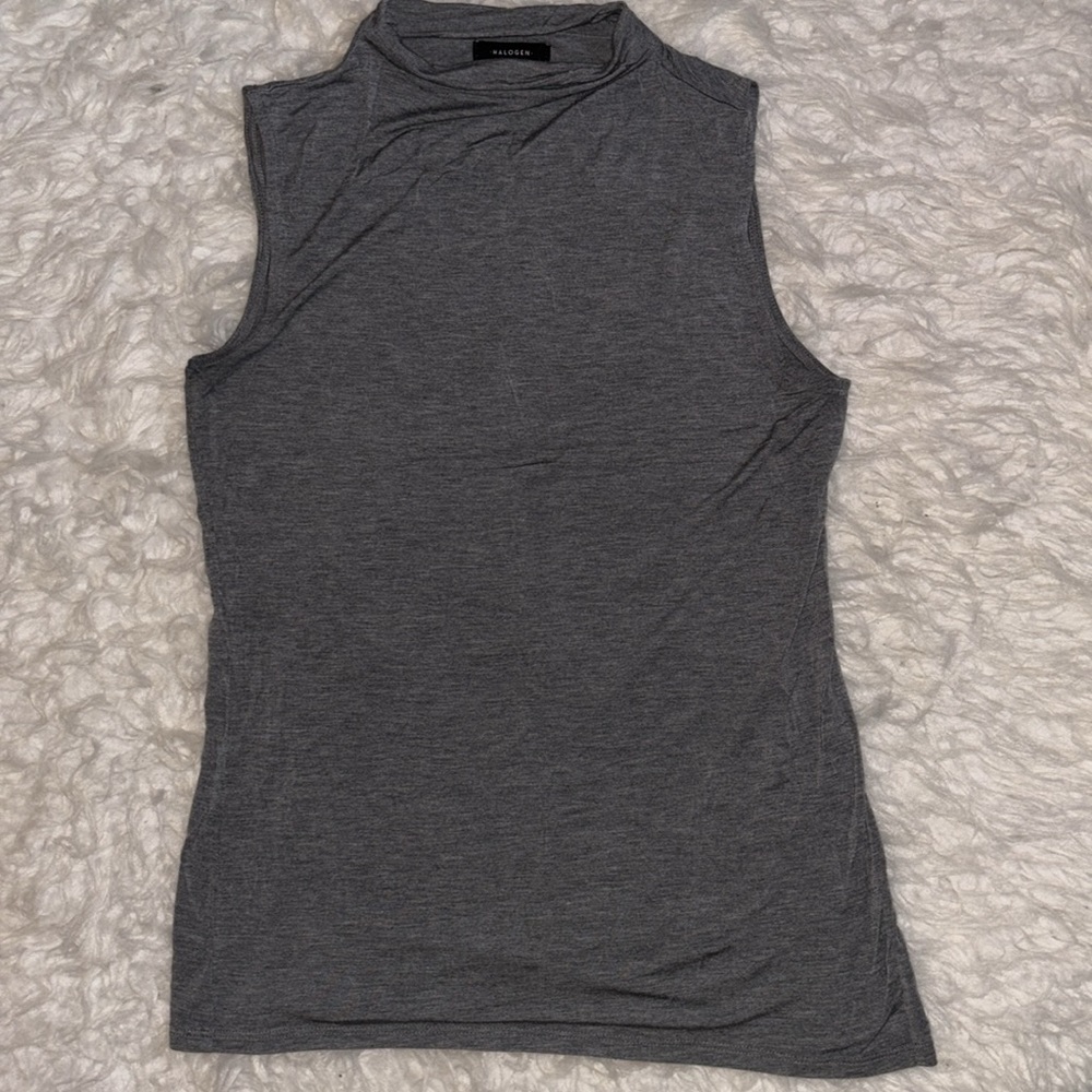Halogen® Sleeveless Mock Neck Top, Size XS